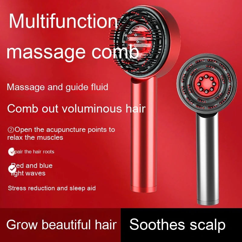 2 -in 1 Fluffy Comb Scalp Massager with oil Applicator Electric hair brush with oil dispenser 
Infrared Hair Care and Beauty