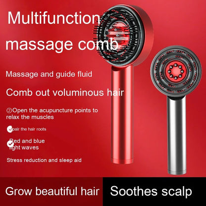 2 -in 1 Fluffy Comb Scalp Massager with oil Applicator Electric hair brush with oil dispenser 
Infrared Hair Care and Beauty