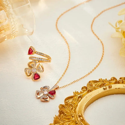 🌹 The Rosé Empress Set (A crown-worthy collection of rings, bracelets, and necklaces in radiant rose tones.) Luxurious Set,Where Opulence Meets Elegance，As Unique As You Are