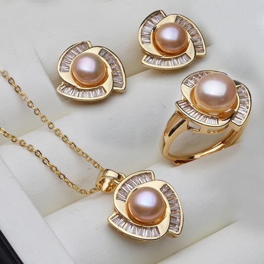 Queen’s Grace – Elegant 18K Gold-Plated Pearl Necklace & Earring Set | HELLACHIC Timeless Gift for Her