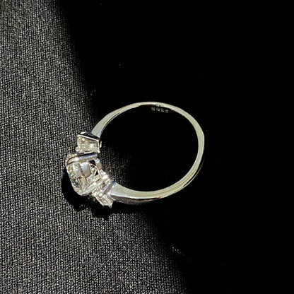 【#36】(Coral) 925 Sterling Silver Synthetic Moissanite Rings